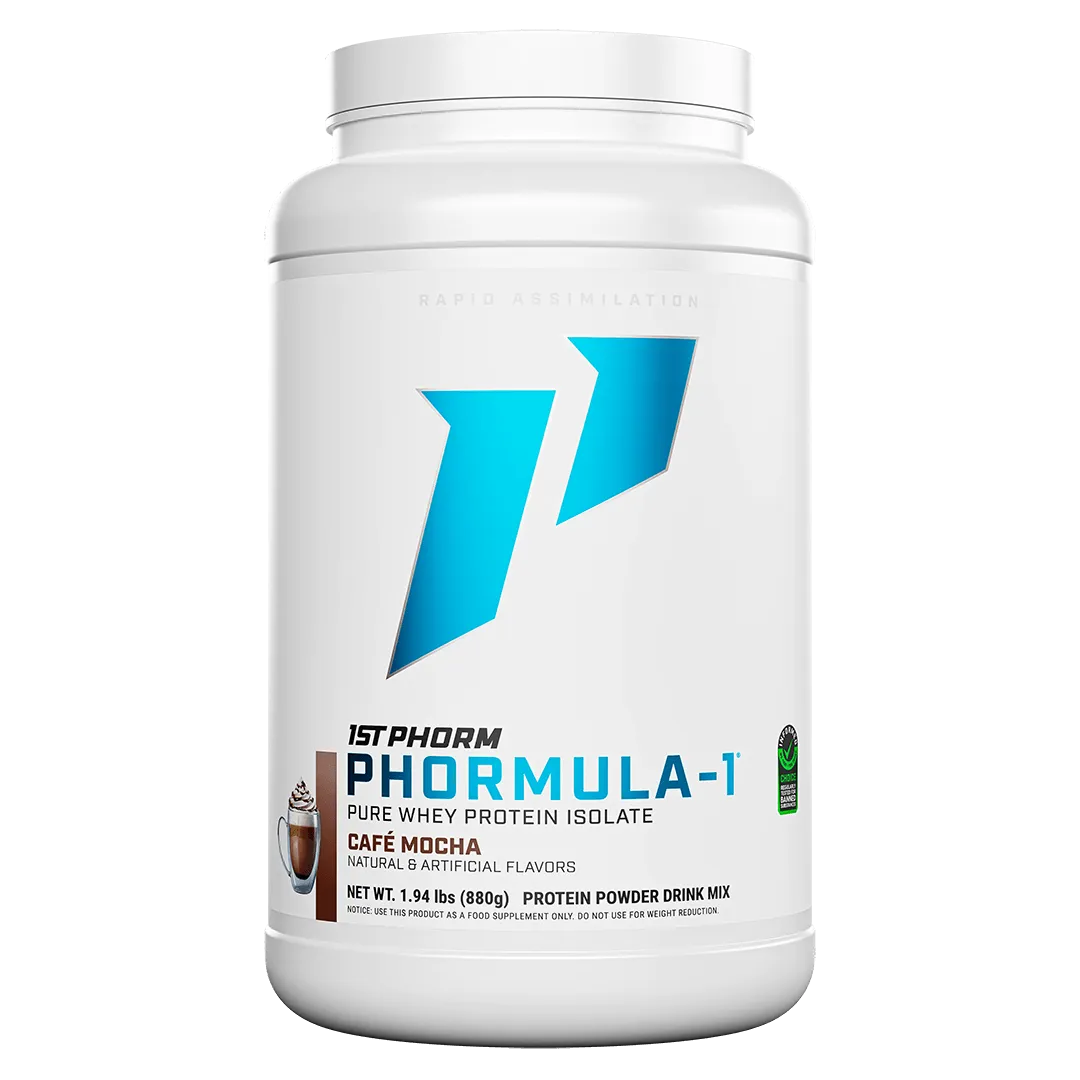 Cafe Mocha 1st Phorm Phormula-1 protein powder - high-quality whey protein isolate available at our health store and supplement store near you in Melbourne, Florida