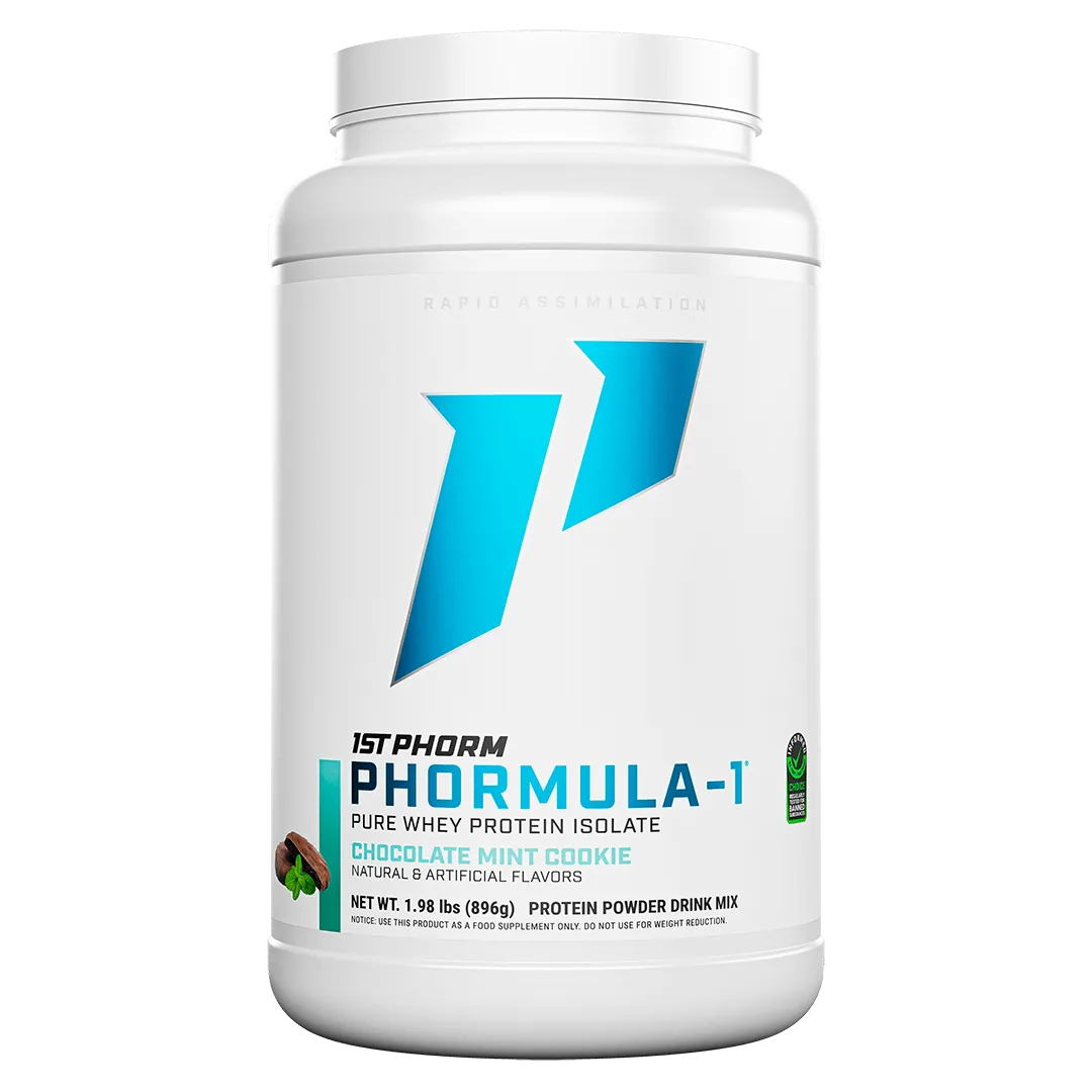 Chocolate Mint 1st Phorm Phormula-1 protein powder - high-quality whey protein isolate available at our health store and supplement store near you in Melbourne, Florida