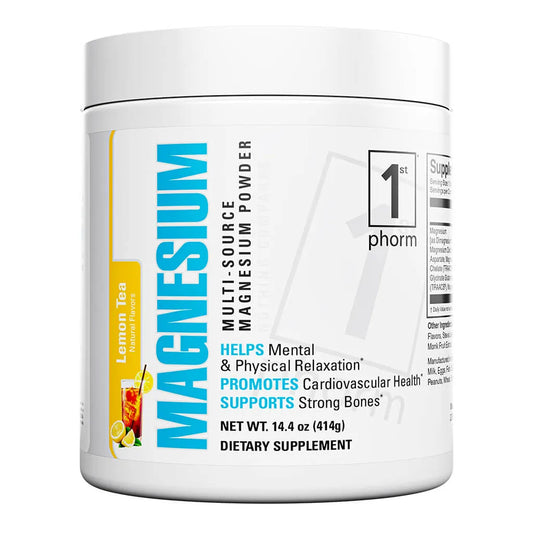 Lemon Tea 1st Phorm Magnesium at Fitness Society - essential mineral supplement for muscle function and relaxation available at supplements near me in Melbourne, Florida"