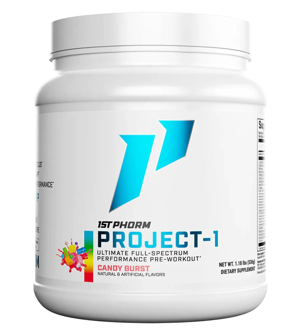 Candy Burst 1st Phorm Project 1 at Fitness Society - comprehensive health and fitness support supplement available at supplements near me in Melbourne, Florida