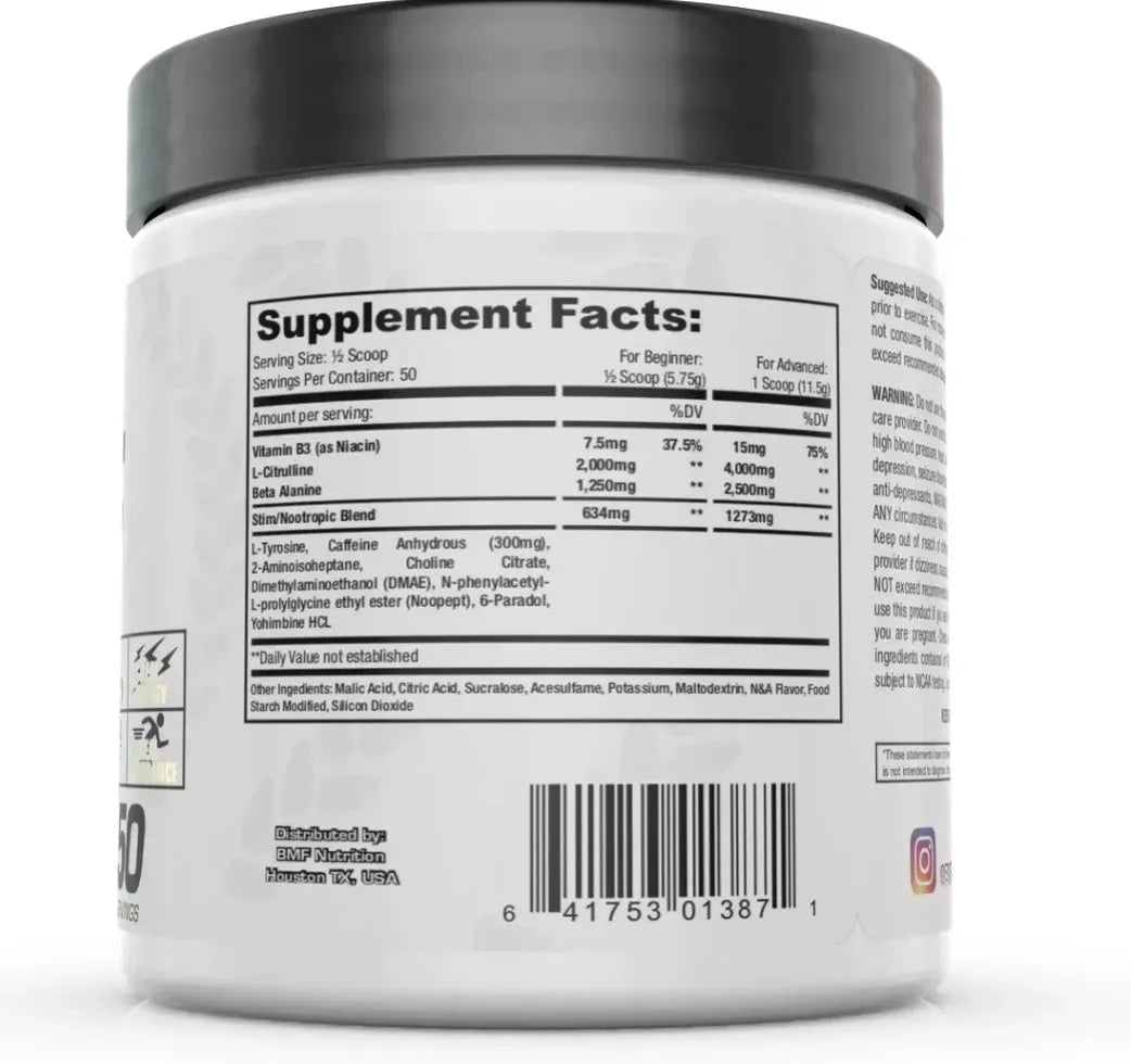 Real pre workout supplement facts