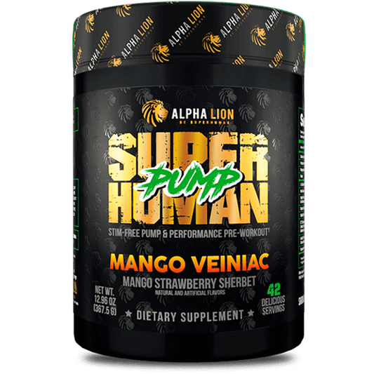 Alpha Lion Super Human Pump at Fitness Society - stimulant-free pre-workout for maximum muscle pumps available at supplements near me in Melbourne, Florida