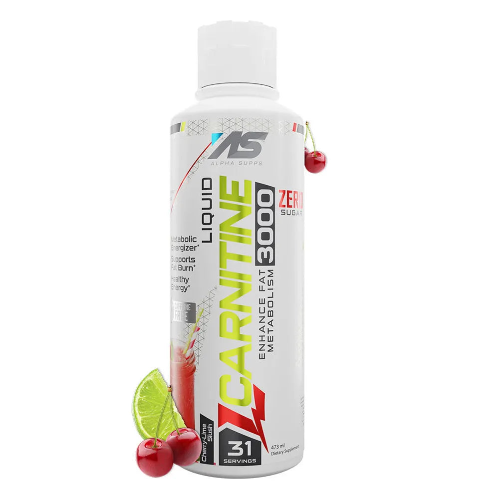 cherry limade Alpha Supps L-Carnitine at Fitness Society - fat metabolism and energy support supplement available at supplements near me in Melbourne, Florida