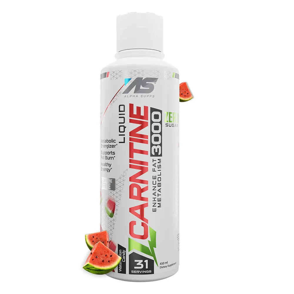 watermelon Alpha Supps L-Carnitine at Fitness Society - fat metabolism and energy support supplement available at supplements near me in Melbourne, Florida