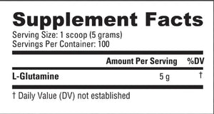 Secondary Image for NutraBio 100-Serving Glutamine Powder