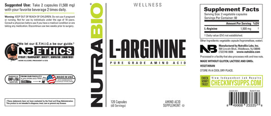 Nutrabio L-arginine at Fitness Society