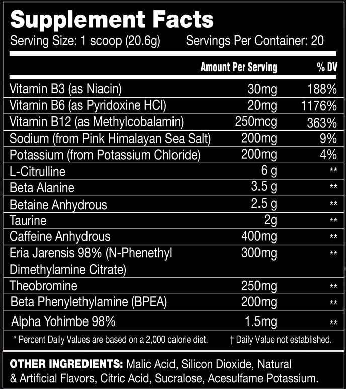 Black supplement container with colorful design and text on a white background

hybrid kilo labs pre workout