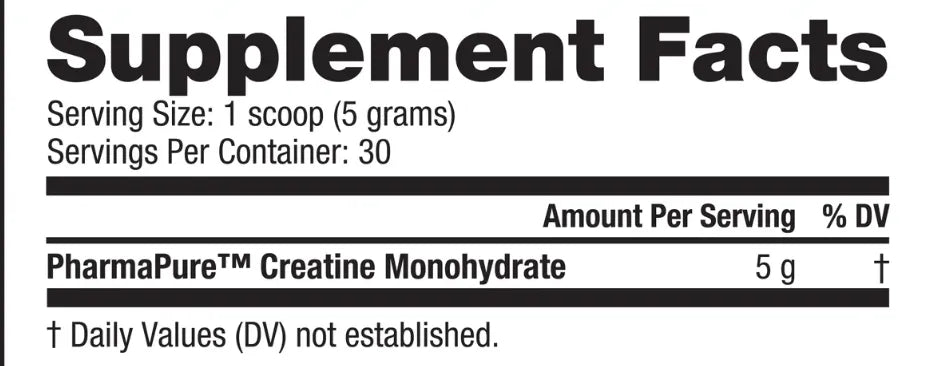 30 servings of creatine monohydrate