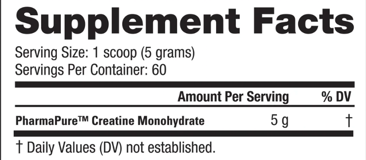 60 servings of creatine monohydrate