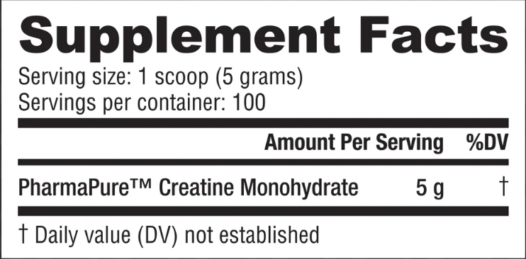 100 servings of creatine monohydrate