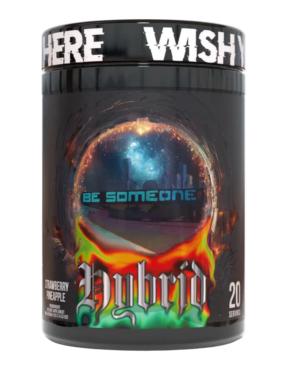 Black supplement container with colorful design and text on a white background

hybrid kilo labs pre workout