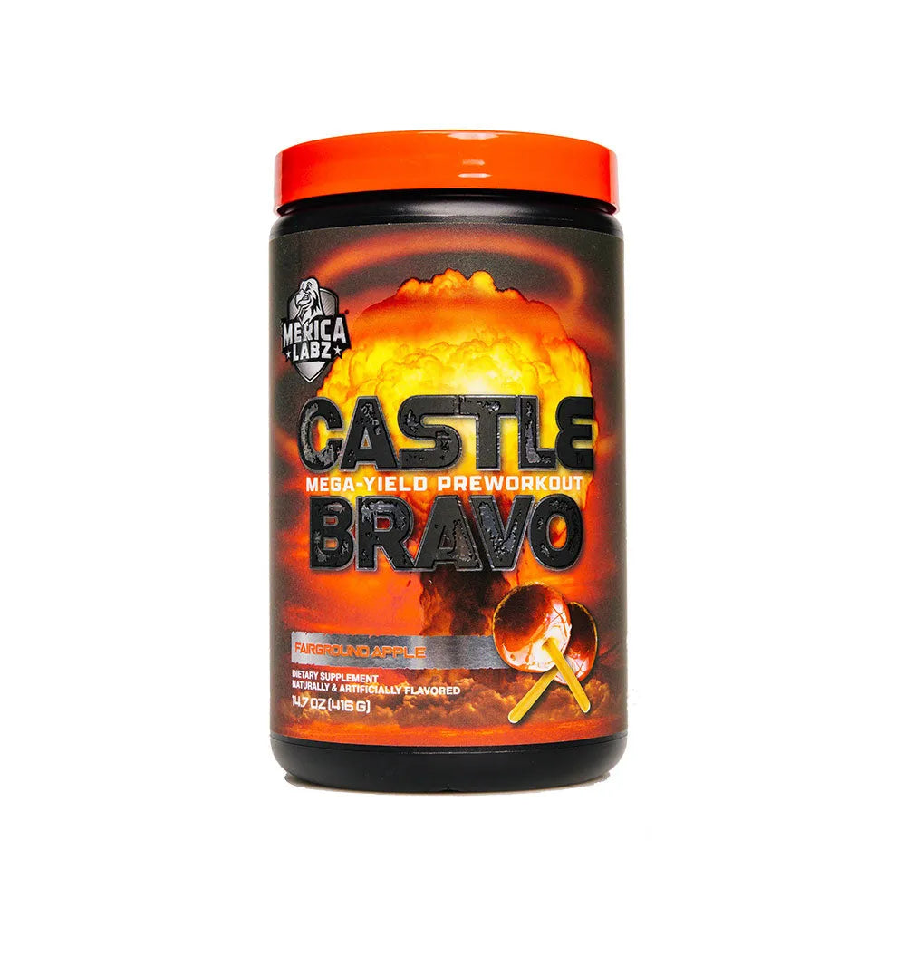 Merica Labz Castle Bravo supplement - high-energy pre-workout formula available at our Melbourne, Florida vitamin store