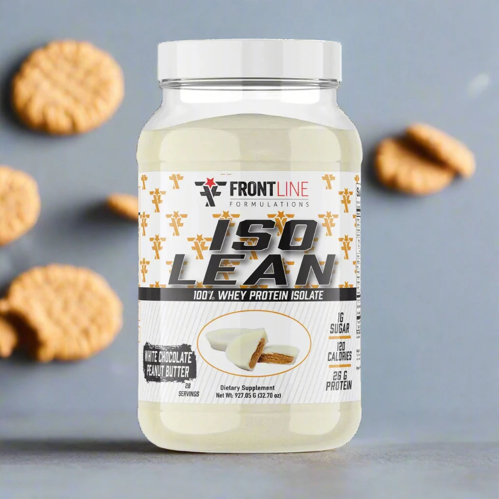 Frontline iso protein white choc. peanut butter