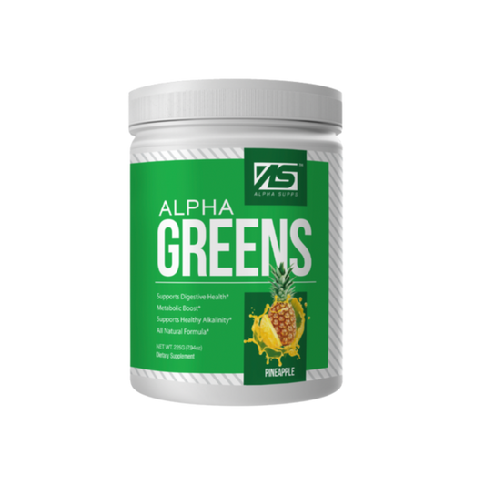Pineapple Alpha Supps Greens Powder at Fitness Society - nutrient-rich greens powder for daily health and wellness available at supplements near me in Melbourne, Florida